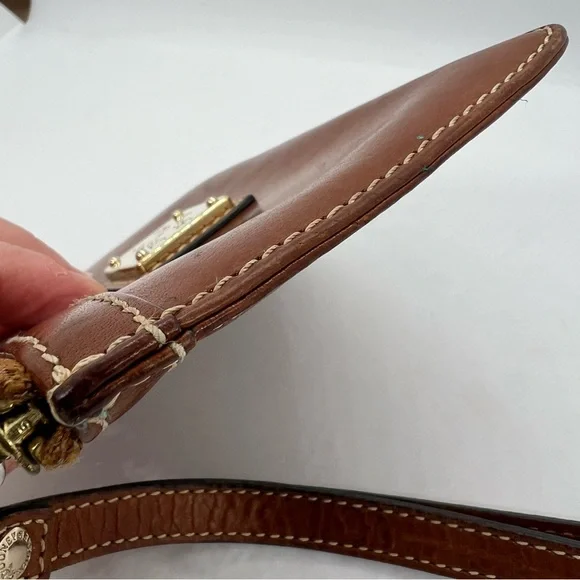 Dooney & Bourke Brown Leather Wristlet Zip Clutch Wallet | Classic Logo | EUC - Picture 6 of 11